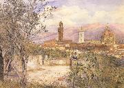 Henry Roderick Newman, View of Florence,From the Gardens fo the Palazzo de'Mozzi (mk46)
